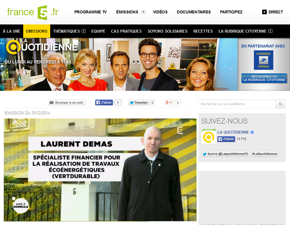 VertDurable sur France5 La Quotidienne VertDurable sur France5 La Quotidienne